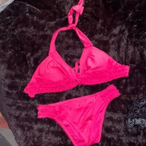 Betsy Johnson 2 Pc Hot Pink Bikini